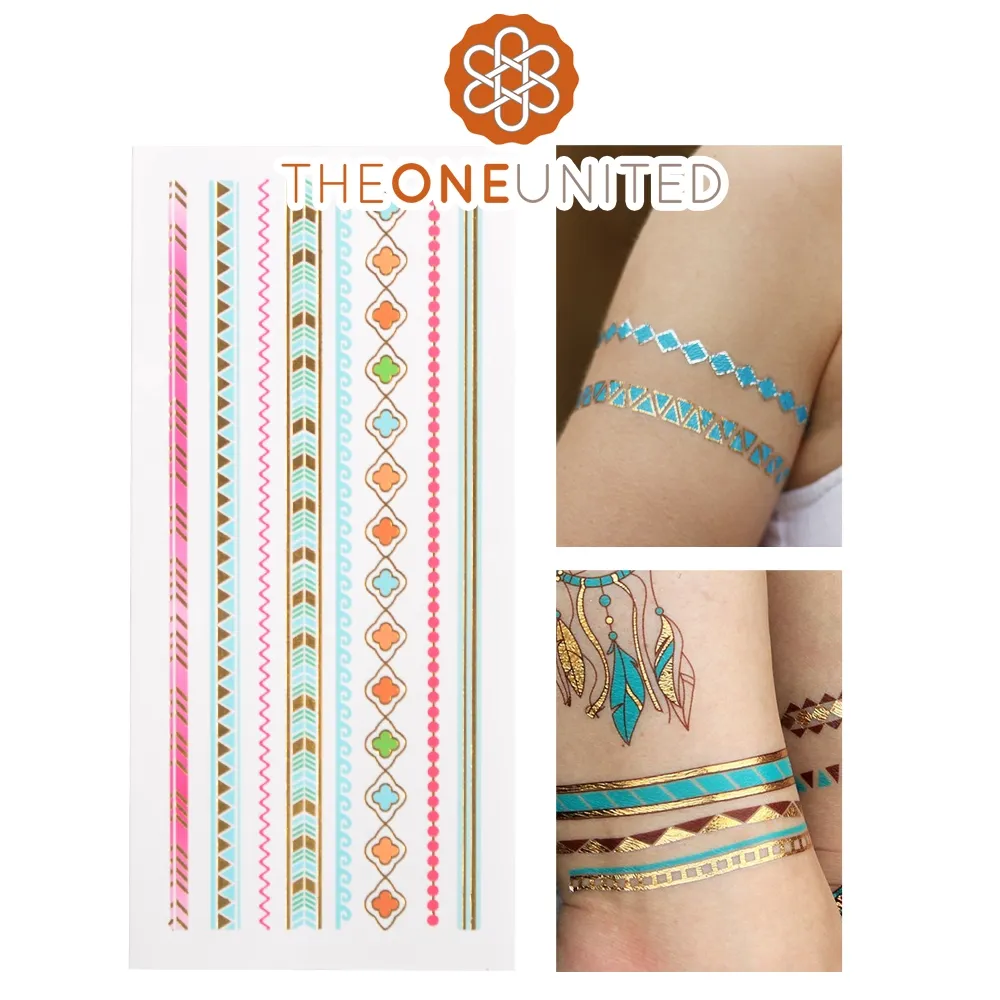 【The One】歐美時尚金屬感紋身貼(小)-4-藍色浪漫(台灣24h出貨) 歷史價格詳細信息