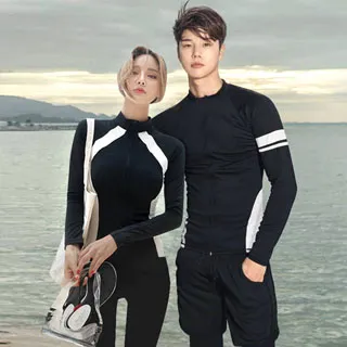 Biki比基尼妮泳衣，浮潛衣藍色沖浪服防晒拉鍊外套長袖泳衣(男購買區) 歷史價格詳細信息