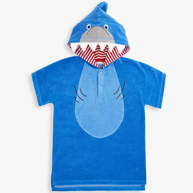 兒童游泳浴巾帶帽斗篷速干毛巾男女童寶寶浴袍保暖防曬沙灘吸水巾-奇點家居 歷史價格詳細信息