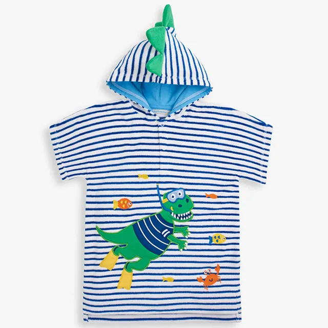 兒童游泳浴巾帶帽斗篷速干毛巾男女童寶寶浴袍保暖防曬沙灘吸水巾-奇點家居 歷史價格詳細信息