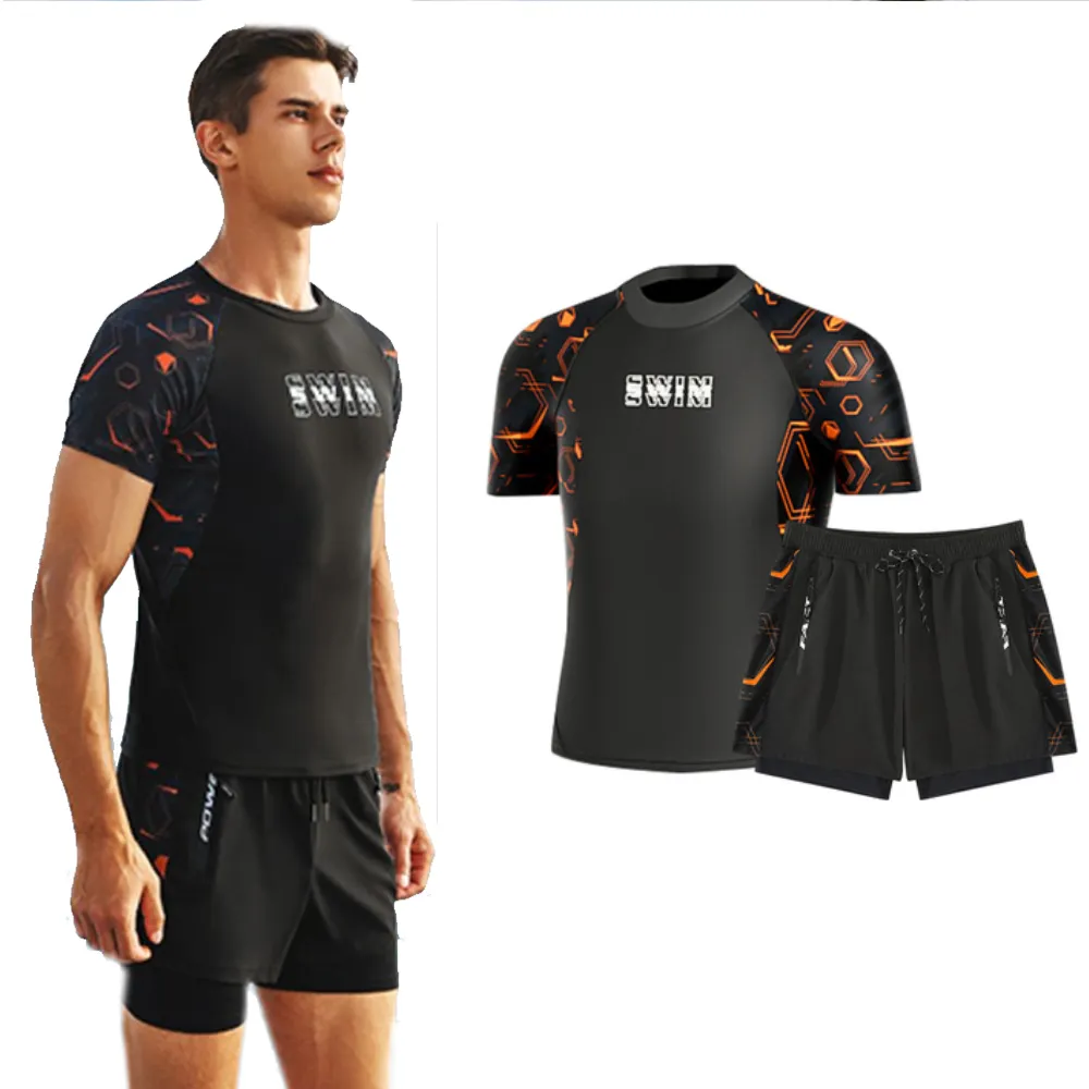 比基尼妮.海空男泳衣有加大短袖浮潛衣(L-5L) 歷史價格詳細信息