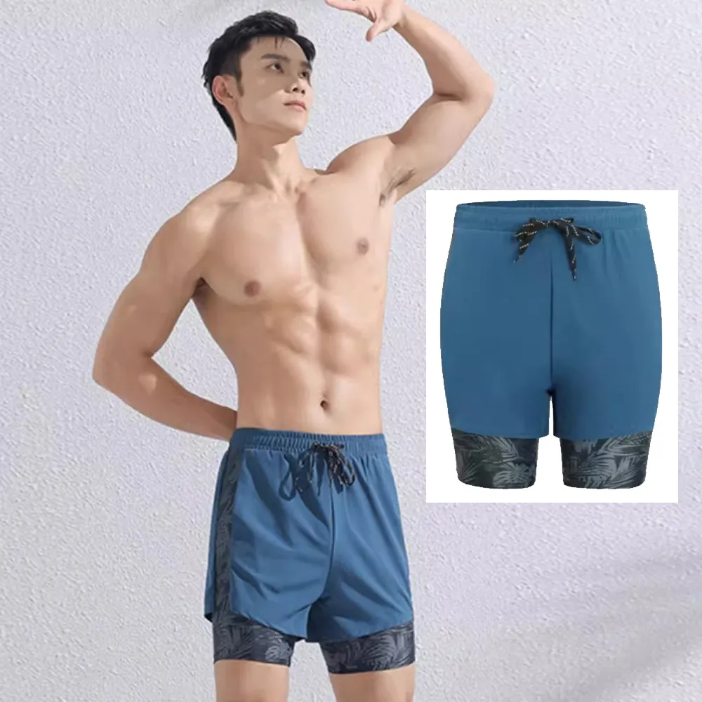 比基尼妮.男泳褲吉帝雙層外寬鬆短褲沙灘褲(L-5L) 歷史價格詳細信息