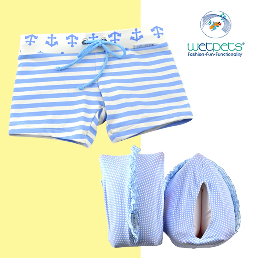 WETPETS 德國兒童泳裝組/男童泳褲/附臂圈/嬰幼兒-白星星紅 歷史價格詳細信息
