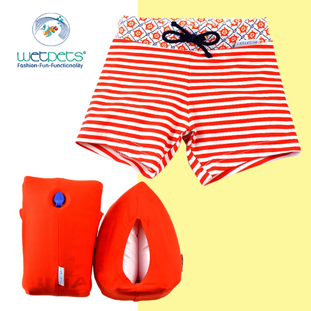 WETPETS 德國兒童泳裝組/男童泳褲/附臂圈/嬰幼兒-白星星紅 歷史價格詳細信息