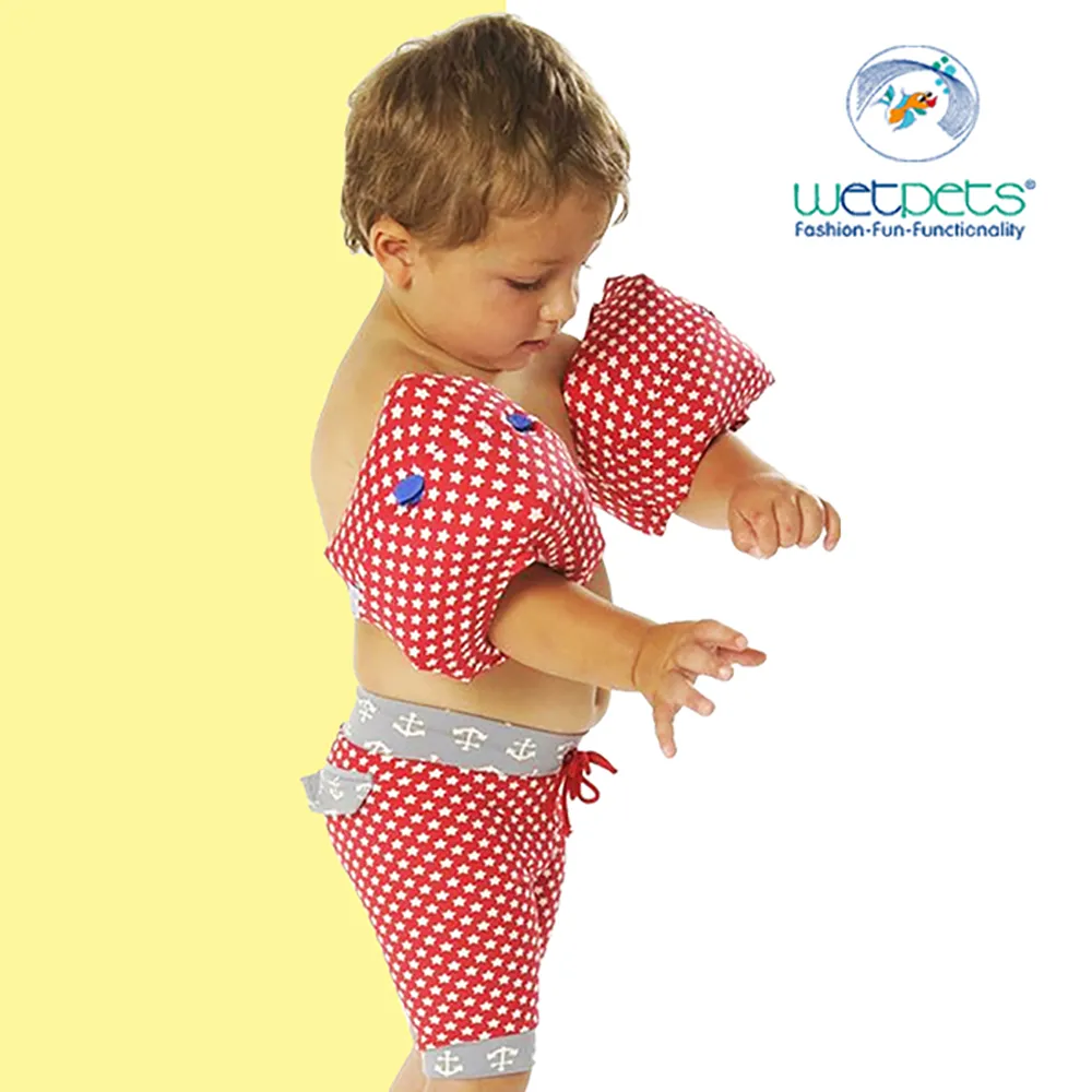 WETPETS 德國兒童泳裝組/男童泳褲/附臂圈/嬰幼兒-白星星紅 價格比較,價格查詢,歷史價格詳細信息
