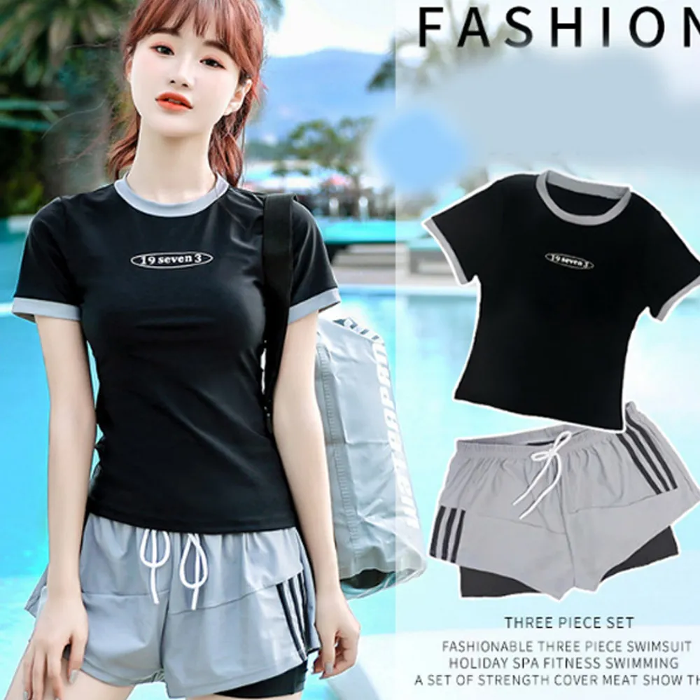 比基尼妮.愛琳二件式短袖花短褲兒童泳衣小朋友(L-5L) 歷史價格詳細信息