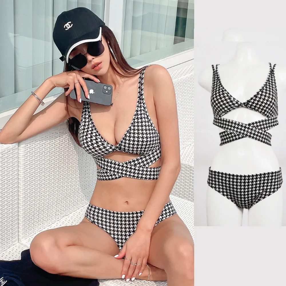 比基尼妮.雙肩學生無袖三件式短褲泳衣泳裝(M-3L) 歷史價格詳細信息