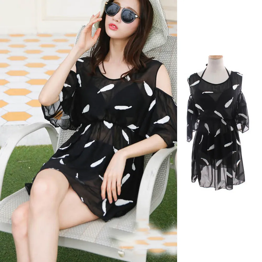 比基尼妮.小諾微透連身情侶泳衣二件式泳裝(女M-XL) 歷史價格詳細信息