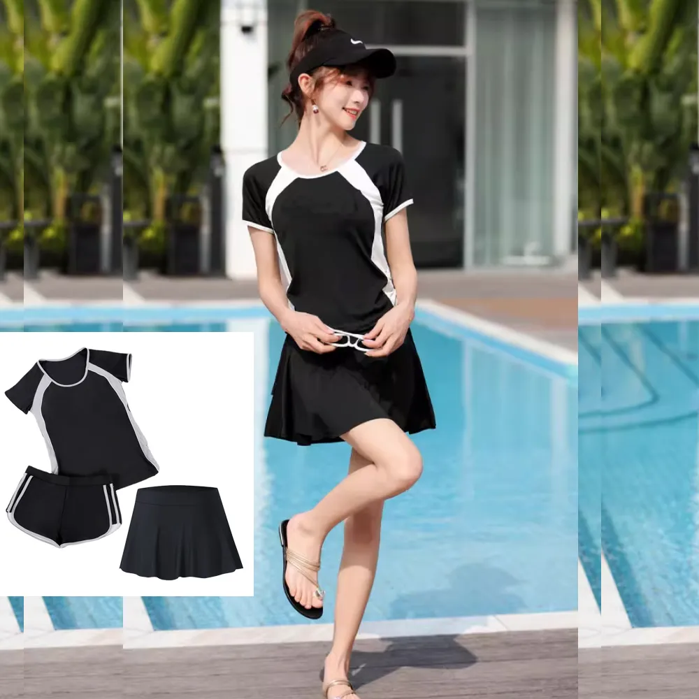 比基尼妮，M-4L鯊魚男泳衣短袖有加大浮潛衣(多色) 歷史價格詳細信息