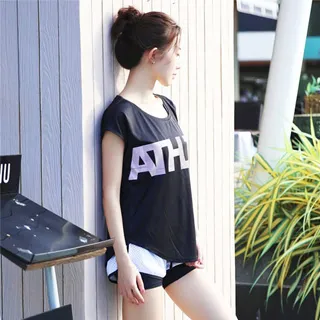 Biki比基尼妮泳衣，派幸短袖泳裝四件式泳衣(M-2XL) 歷史價格詳細信息