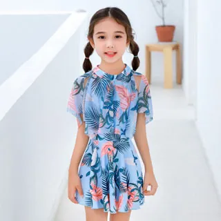 Biki比基尼妮泳衣，貓頭鷹可愛泳衣大童兒童泳衣泳裝(藍綠S-L) 歷史價格詳細信息