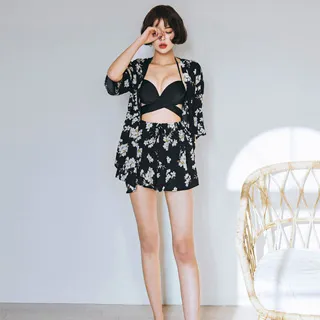 Biki 比基尼妮泳衣，M-XL達速高腰收腹雙口袋五分泳褲-單泳褲(女生) 歷史價格詳細信息