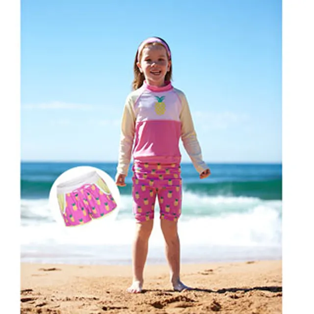 澳洲鴨嘴獸兒童泳衣 防曬長袖上衣+馬褲套組 小男4-8歲  懷舊夏威夷系列 歷史價格詳細信息