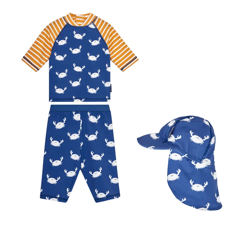 英國 JoJo Maman BeBe 兩件式泳裝+防曬護頸遮陽帽_JJG006 歷史價格詳細信息