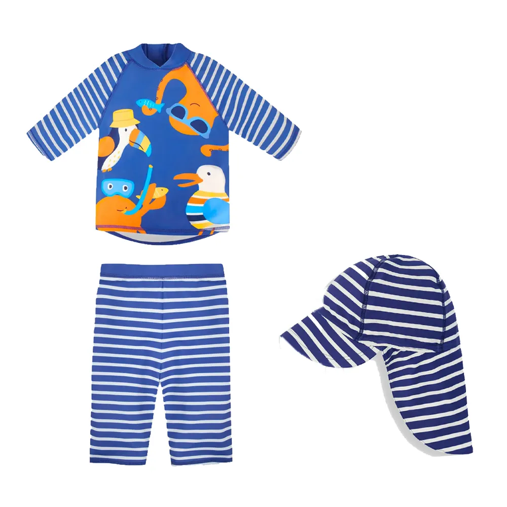 英國 JoJo Maman BeBe 兩件式泳裝+防曬護頸遮陽帽_JJG006 歷史價格詳細信息