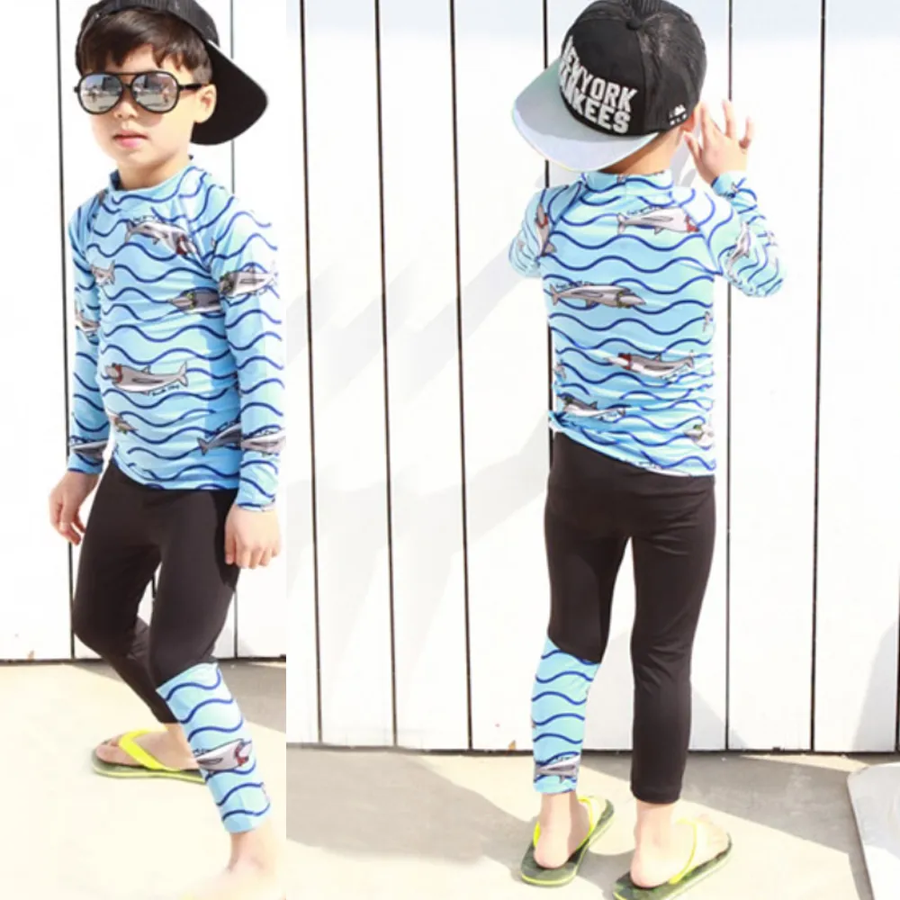 Biki比基尼妮泳衣，小牛仔長袖泳衣兒童泳衣小朋友(S-2XL) 歷史價格詳細信息