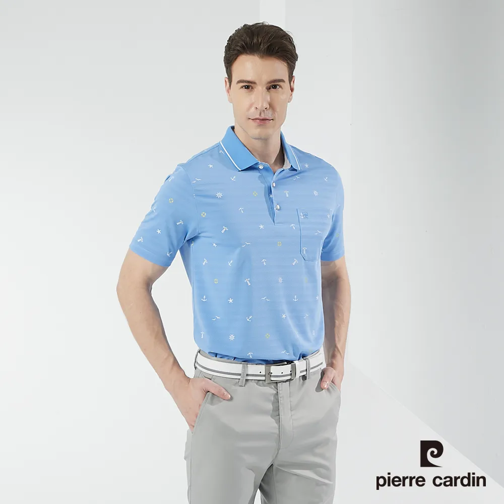【pierre cardin 皮爾卡登】 男裝吸濕排汗定位橫條短袖polo衫-深藍色 (5217292-38) 歷史價格詳細信息