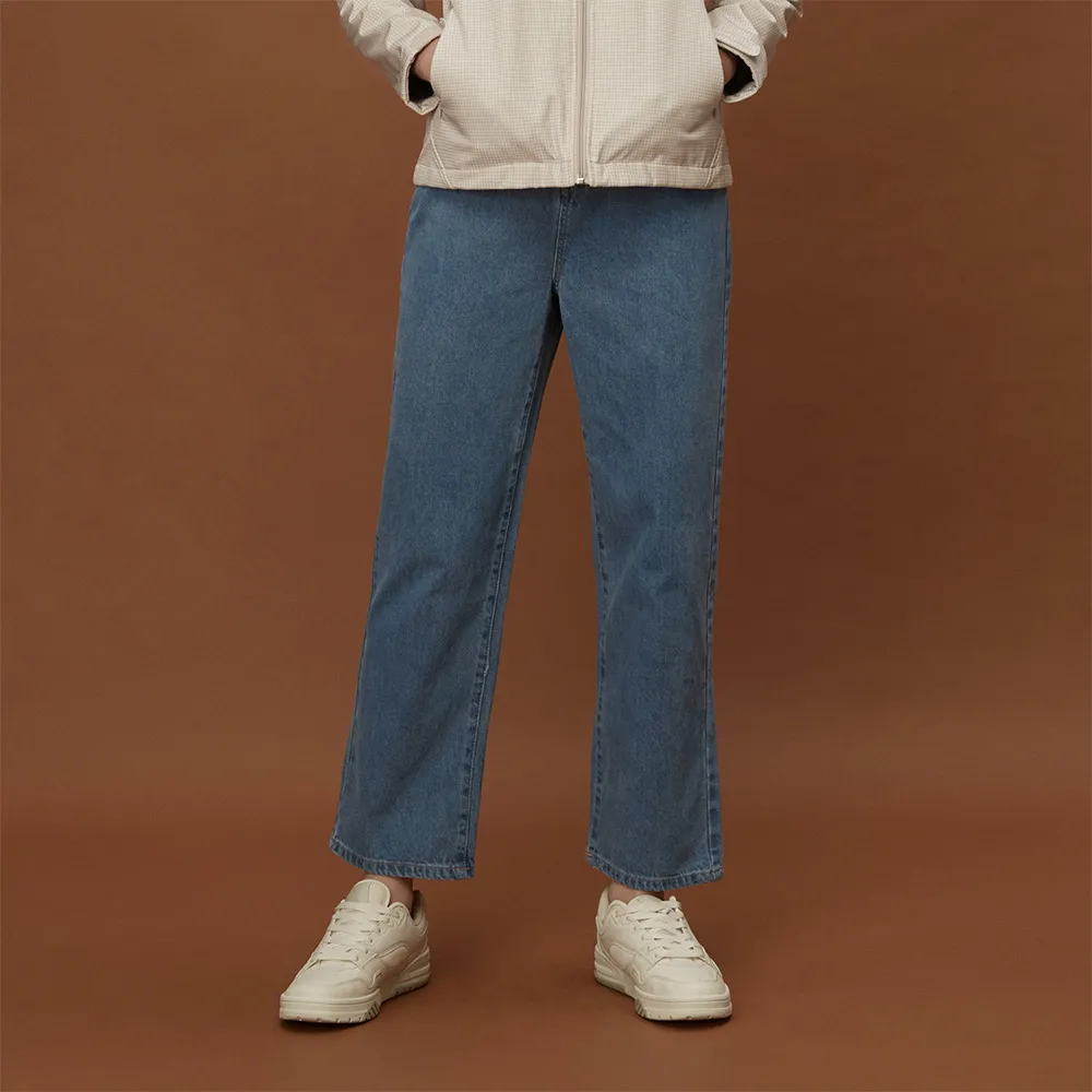 GIORDANO 女裝直筒牛仔褲 刷毛蓄暖系列-41 深藍 歷史價格詳細信息