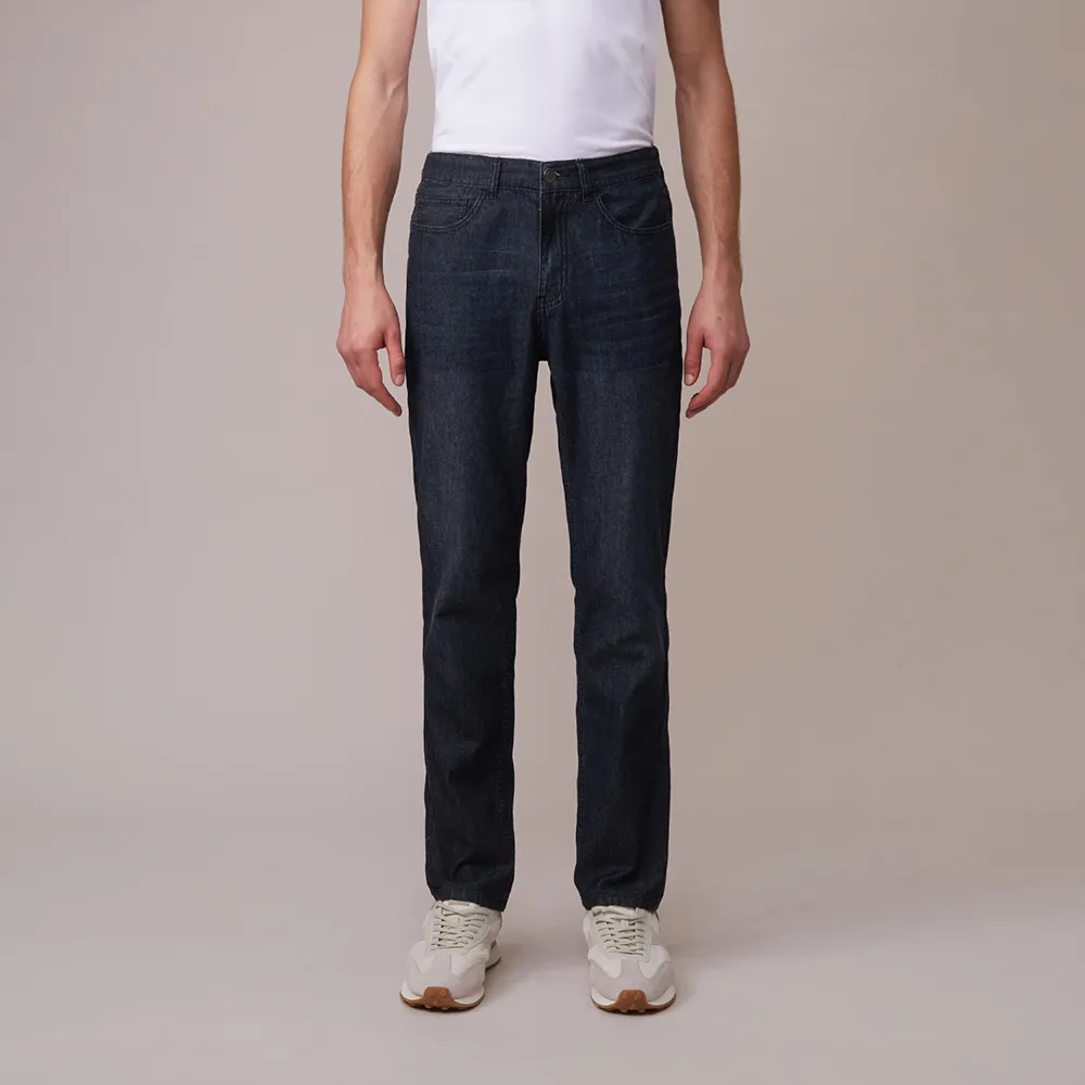 GIORDANO 男裝中腰輕薄直筒牛仔褲-76 中藍色 歷史價格詳細信息