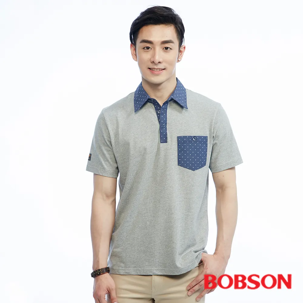 【BOBSON】男款短袖領配布polo上衣(26010-83) 歷史價格詳細信息