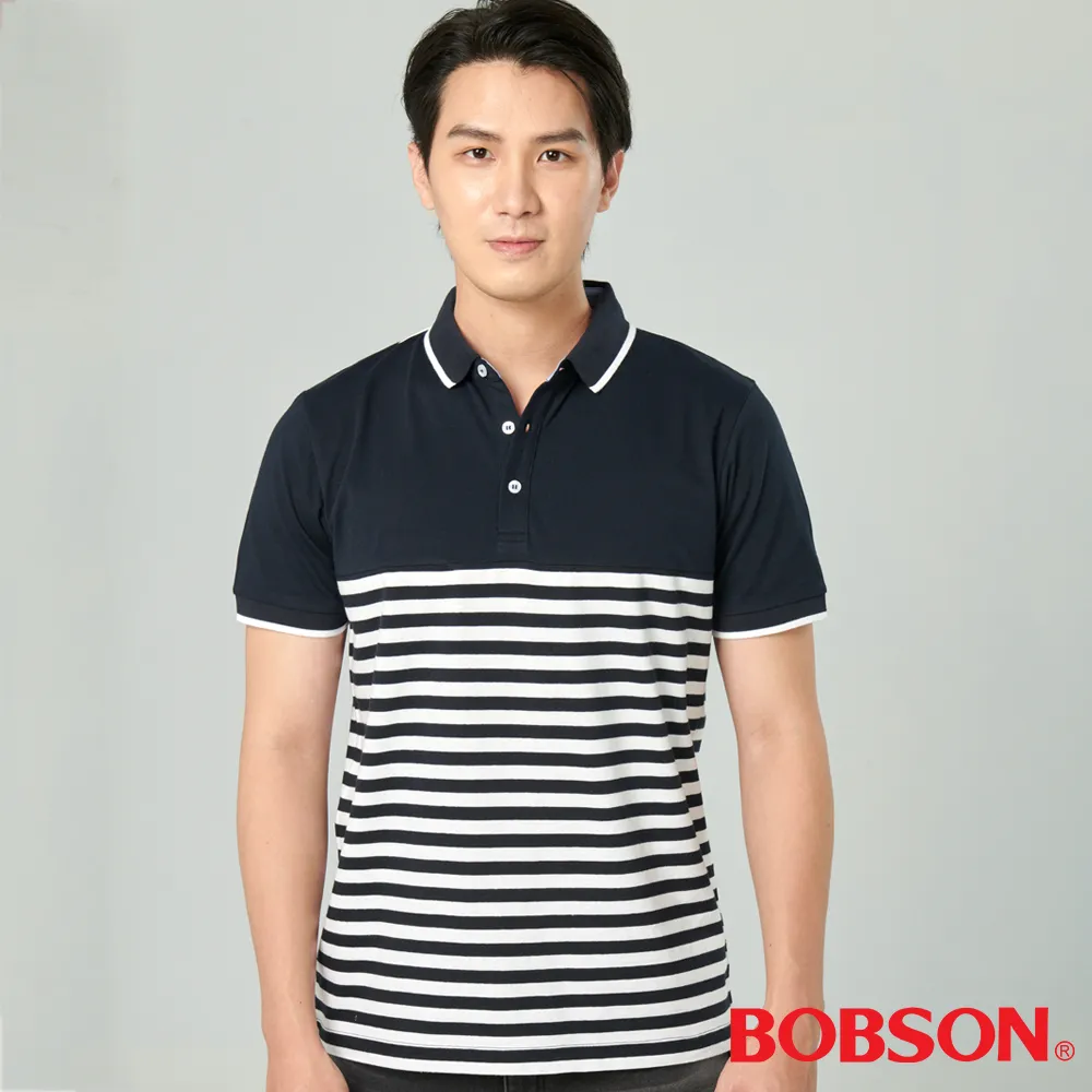 BOBSON 男款條紋POLO上衣 (71008-53) 歷史價格詳細信息