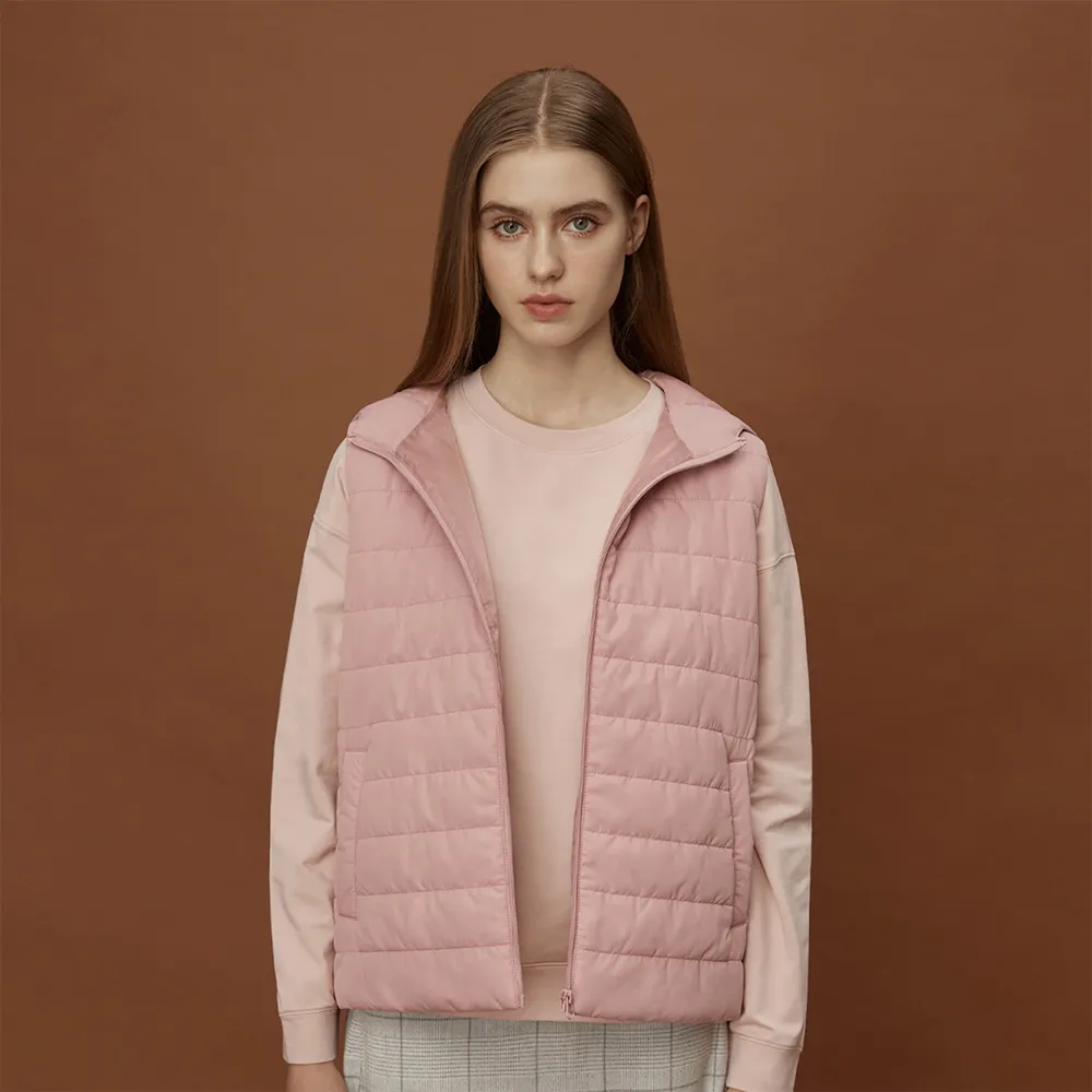 連帽背心--輕薄暖意寬版橫條紋木釦雙側口袋連帽針織長版背心(黑.灰XL-4L)-J293熊衣褲語 歷史價格詳細信息