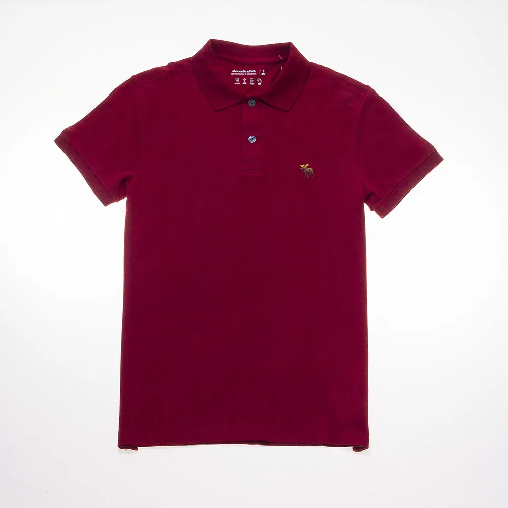 A&F 小麋鹿彩色LOGO刺繡POLO衫 墨綠 AF-124-227-8653-300 歷史價格詳細信息