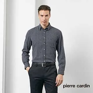 【pierre cardin 皮爾卡登】 男裝印花長袖POLO衫-水藍 (5205260-35) 歷史價格詳細信息