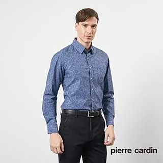 【pierre cardin 皮爾卡登】 男裝印花長袖POLO衫-水藍 (5205260-35) 歷史價格詳細信息