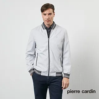 【pierre cardin 皮爾卡登】男裝 都會休閒立領暗格紋印花薄夾克外套-黑灰色 (5245662-98) 歷史價格詳細信息