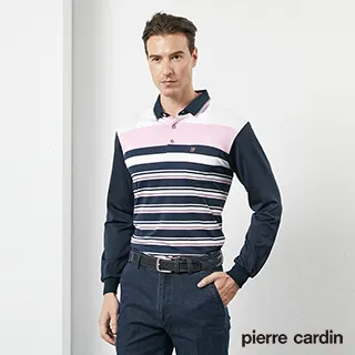【pierre cardin 皮爾卡登】 男裝吸濕排汗定位橫條短袖polo衫-深藍色 (5217292-38) 歷史價格詳細信息