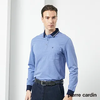 【pierre cardin皮爾卡登】男裝 雙色馬印花長袖POLO衫-藍色 (5235265-35) 歷史價格詳細信息