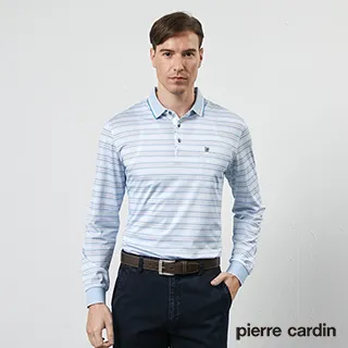 【pierre cardin 皮爾卡登】 男裝印花橫條短袖POLO衫-藍色 (5217219-35) 歷史價格詳細信息