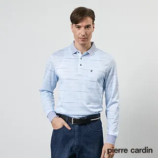 【pierre cardin 皮爾卡登】 男裝水波紋印花短袖POLO衫-天藍色 (5217257-35) 歷史價格詳細信息