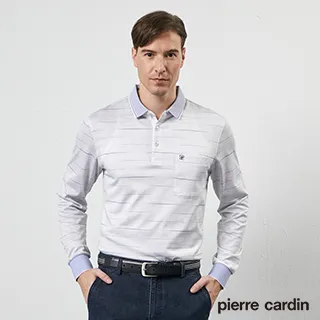 【pierre cardin 皮爾卡登】 男裝印花長袖POLO衫-水藍 (5205260-35) 歷史價格詳細信息