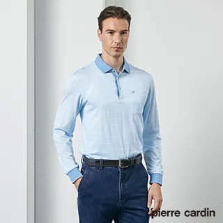 【pierre cardin 皮爾卡登】 男裝水波紋印花短袖POLO衫-天藍色 (5217257-35) 歷史價格詳細信息