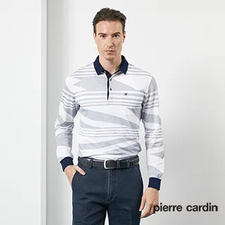 【pierre cardin 皮爾卡登】 男裝網眼印大定位格短袖POLO衫-藍色 (5217272-37) 歷史價格詳細信息
