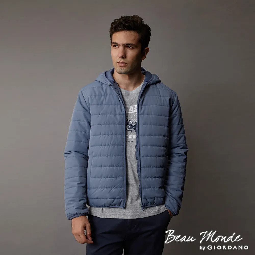 GIORDANO 男裝E care輕暖系列連帽外套-09 標誌黑 歷史價格詳細信息