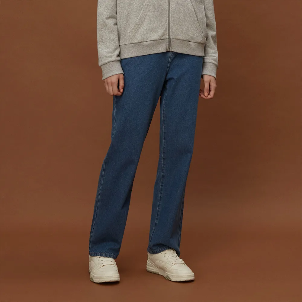 GIORDANO 女裝直筒牛仔褲 刷毛蓄暖系列-41 深藍 歷史價格詳細信息