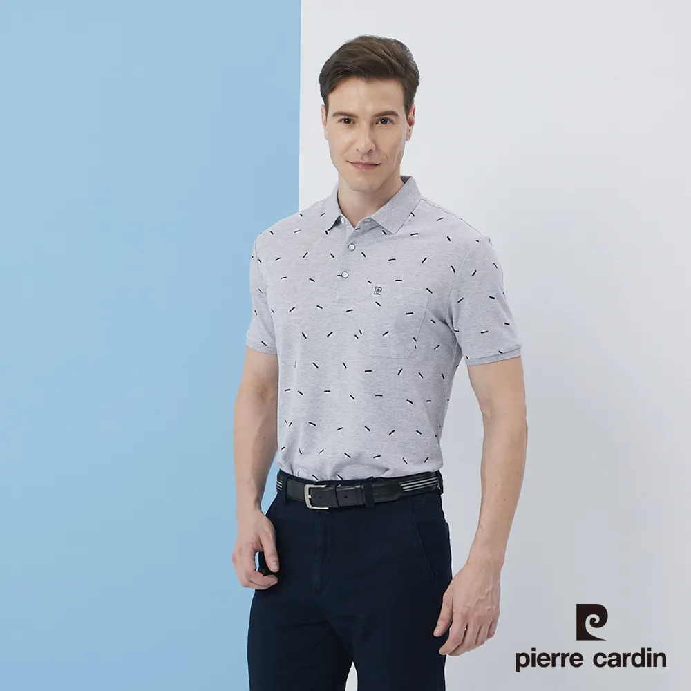 【pierre cardin 皮爾卡登】 男裝網眼印大定位格短袖POLO衫-藍色 (5217272-37) 歷史價格詳細信息