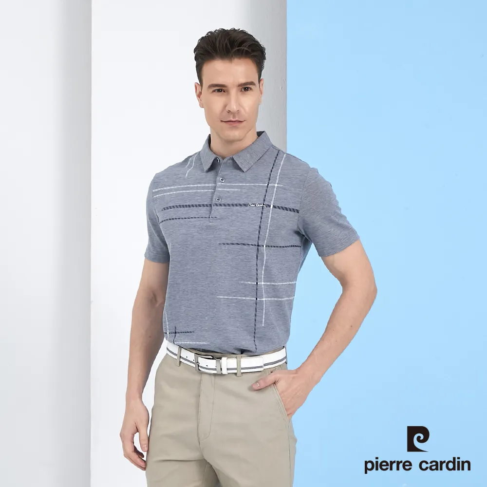 【pierre cardin皮爾卡登】男裝 雙色馬印花長袖POLO衫-藍色 (5235265-35) 歷史價格詳細信息