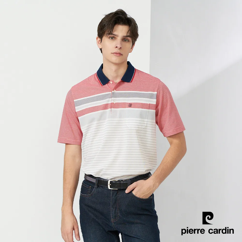 【pierre cardin 皮爾卡登】男裝 棉質混紡雙色PK大方格印花長袖POLO衫-粉紅色 (5245265-75) 歷史價格詳細信息