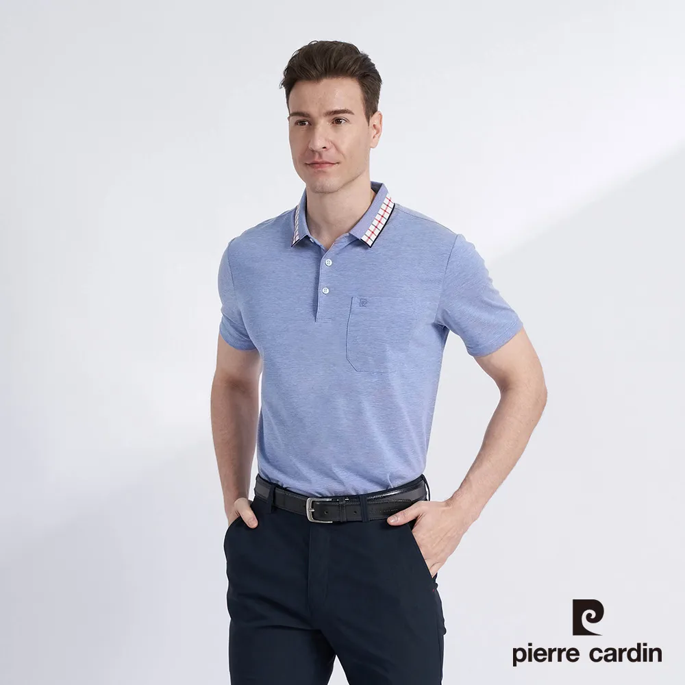 【pierre cardin 皮爾卡登】男款 棉質混紡菱格紋印花門襟拉鍊長袖POLO衫-丈青色 (5225296-39) 歷史價格詳細信息