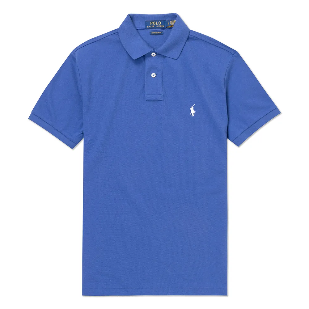 Polo Ralph Lauren RL 熱銷刺繡小馬透氣排汗短袖POLO衫(CUSTOM SLIM FIT)-深藍色 歷史價格詳細信息