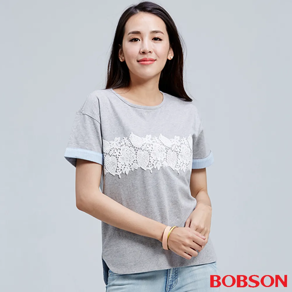 【BOBSON】女款短袖燒花布上衣(23104-63) 歷史價格詳細信息