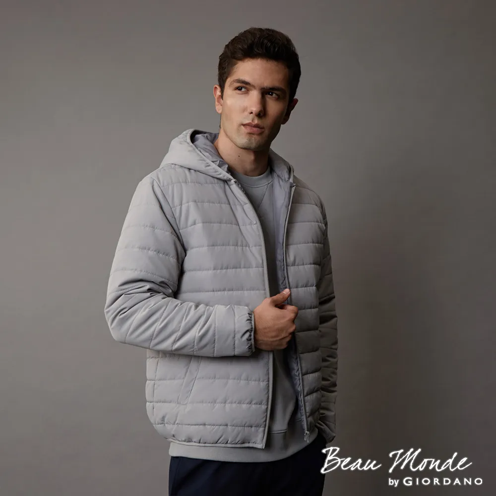 GIORDANO 男裝E care輕暖系列連帽外套-09 標誌黑 歷史價格詳細信息