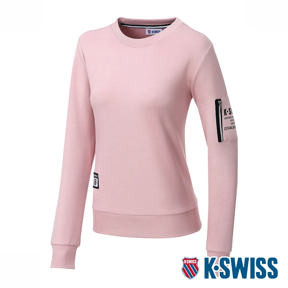 K-SWISS  Sweatshirt 圓領上衣-女-莫藍迪綠 歷史價格詳細信息