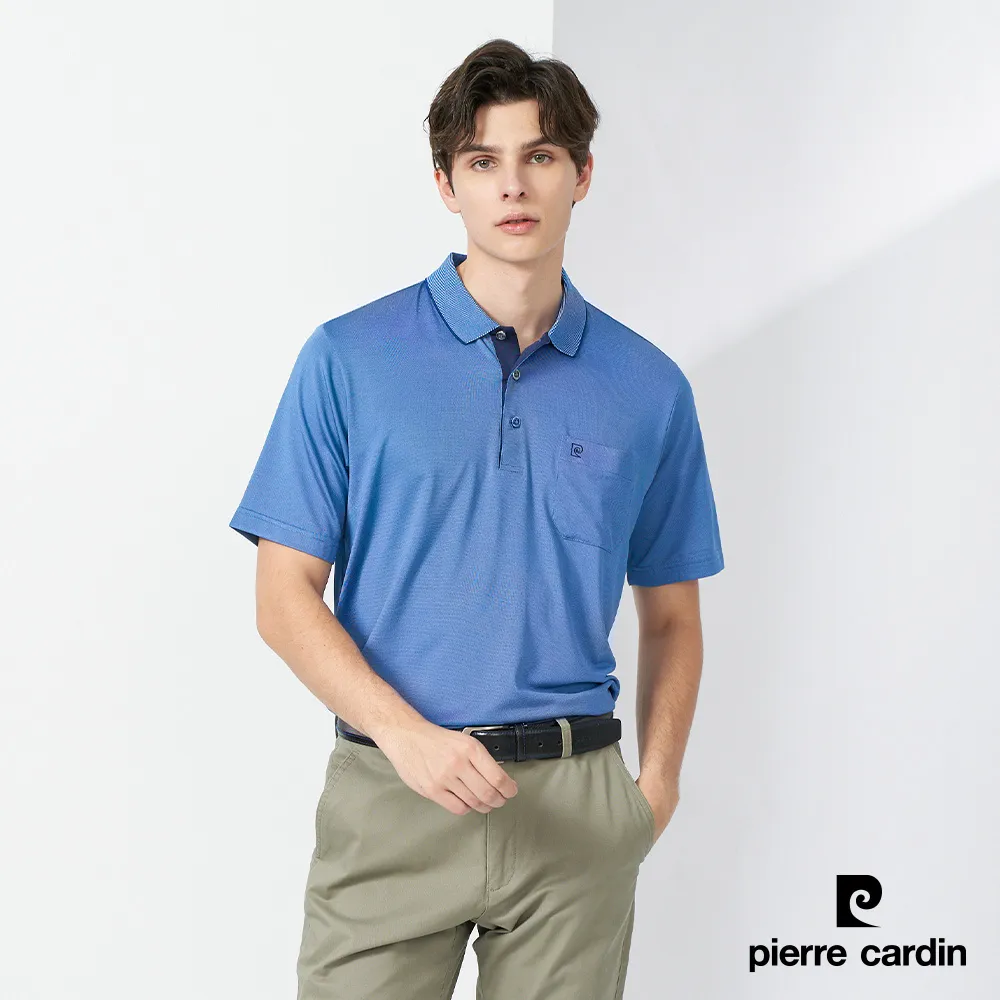 【pierre cardin 皮爾卡登】男款 Hi Cool彈力吸濕排汗條紋短袖POLO衫-深藍色 (7227262-39) 歷史價格詳細信息