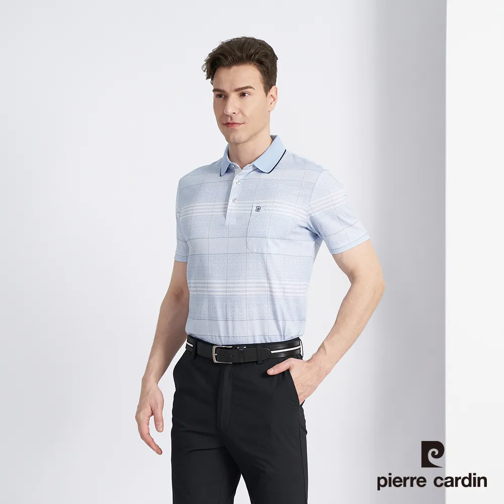 【pierre cardin 皮爾卡登】男款 棉質混紡菱格紋印花門襟拉鍊長袖POLO衫-丈青色 (5225296-39) 歷史價格詳細信息