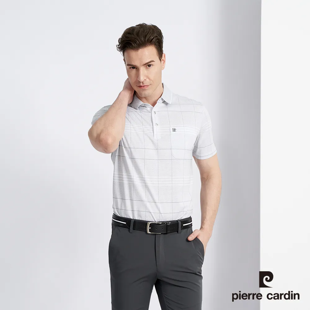 【pierre cardin 皮爾卡登】男款 棉質混紡菱格紋印花門襟拉鍊長袖POLO衫-丈青色 (5225296-39) 歷史價格詳細信息